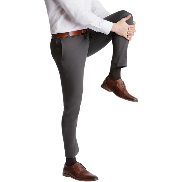 BIRDDOGS Men's Slim Fit Stretch Khaki Pants w liner in Dark Charcoal Grey 34x30 - Picture 10 of 10